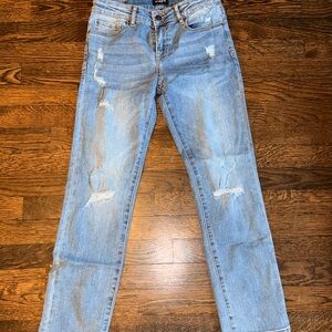 KidPik Girls Distressed Jeans Size 12 Medium Wash NWT